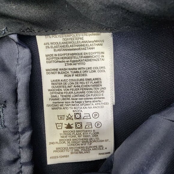 New Brooks Brothers NetJets Airline Pilot Pants Women's Size 12P Dark Blue - Picture 3 of 10